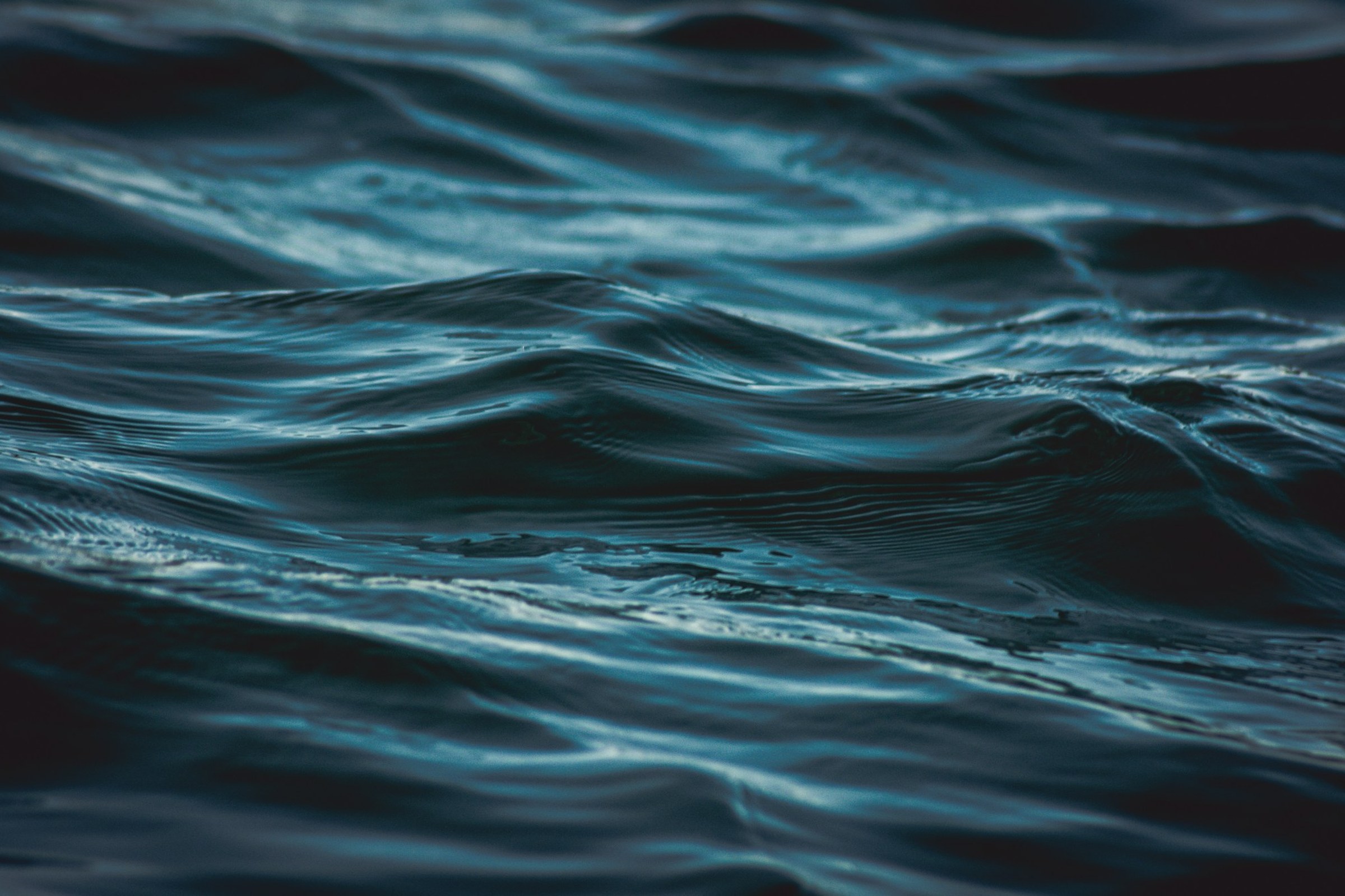 Blue ripples reflecting light