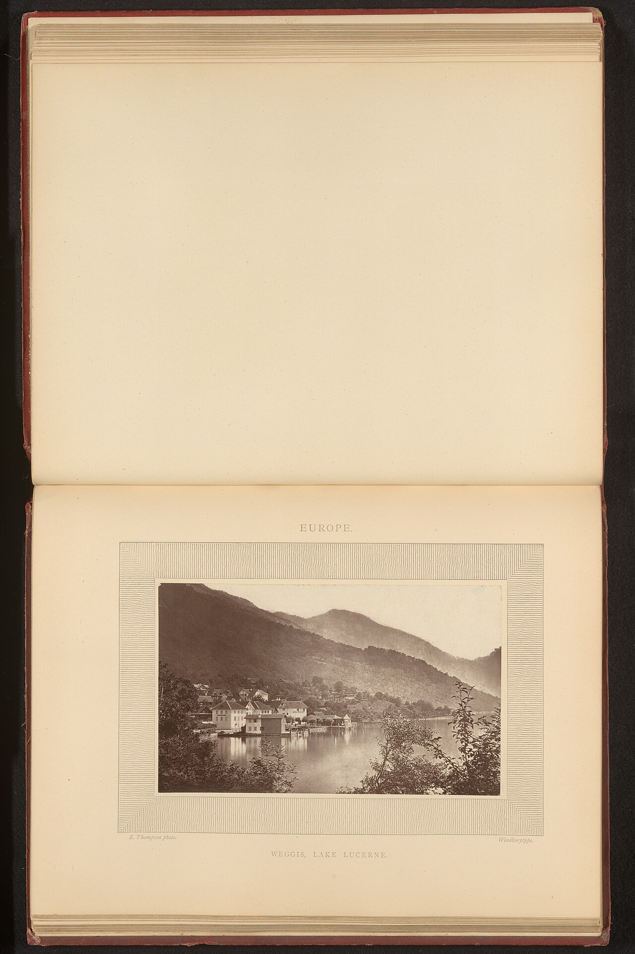 1870년부터 1875년 사이에 촬영한 베기스와 루체른 호수의 모습.