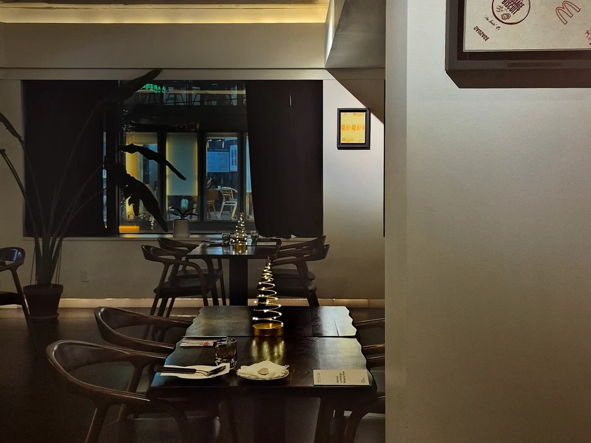 Kim Hongrok's McDonald's series displayed at Mahina Vegan Table