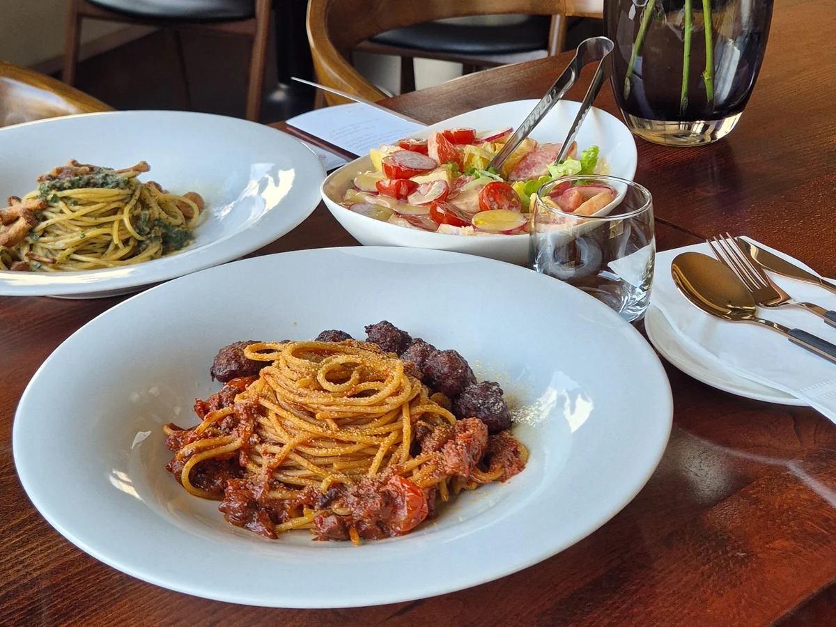 Three plant-based dishes at Mahina Vegan Table