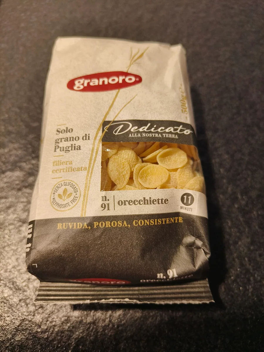Orecchiette with hollow centers resembling small ears