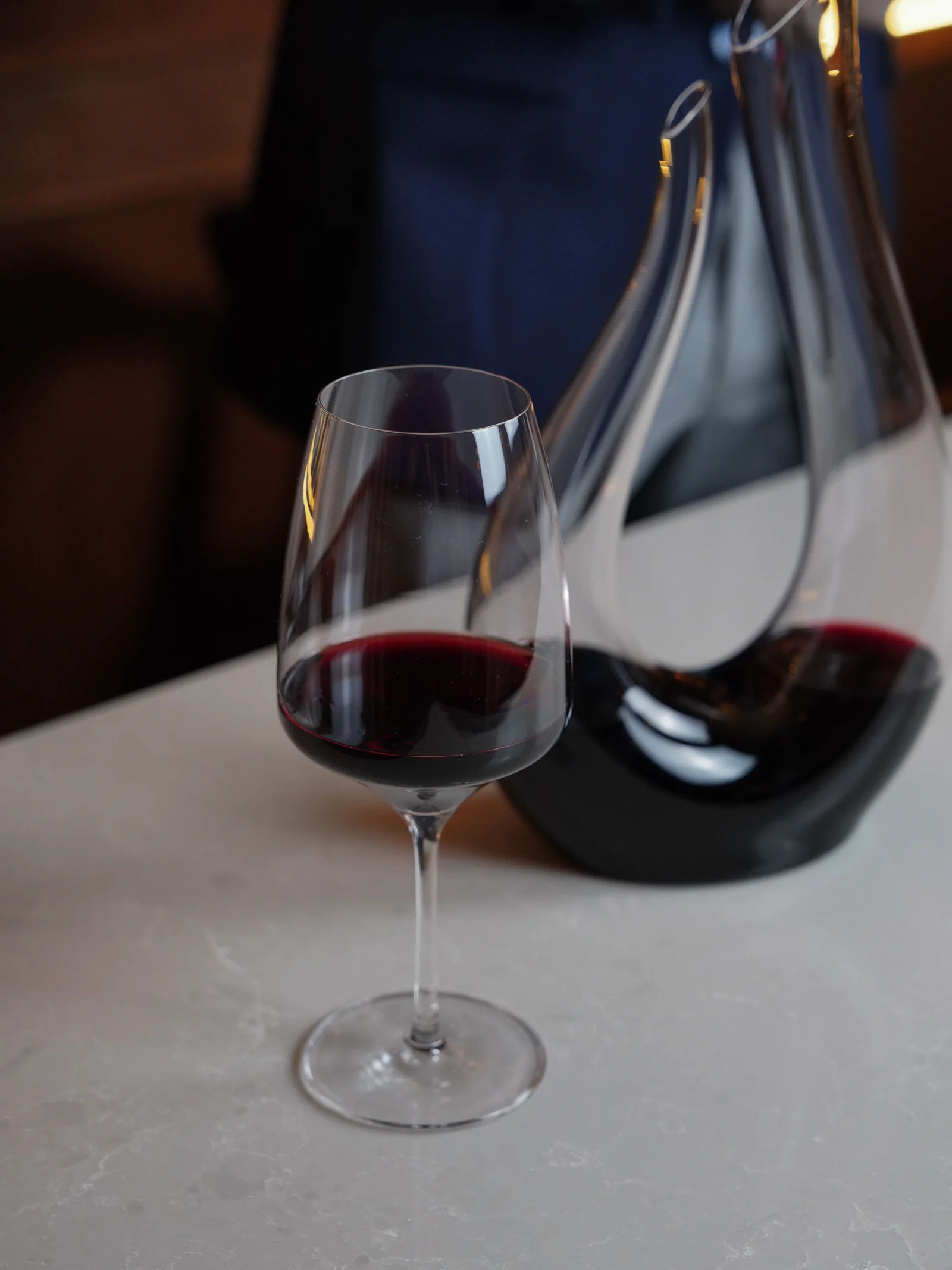 Red wine in a glass